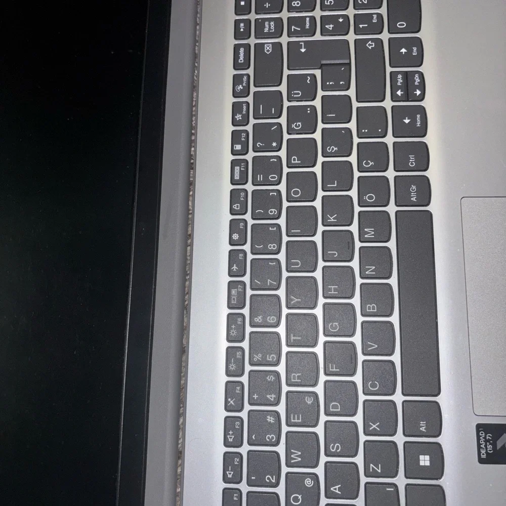 Lenovo Silver Laptop with Full-Size Keyboard and Slim Design